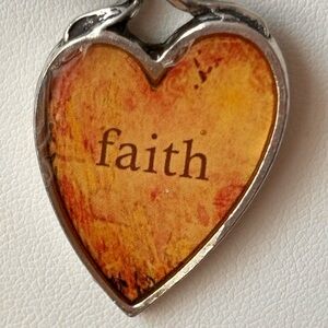 Faith necklace/ Roman INC/ silver tone/ measures 16 in length/ New with tags